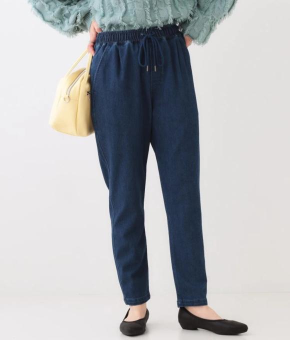 デニムイージーテーパードパンツ