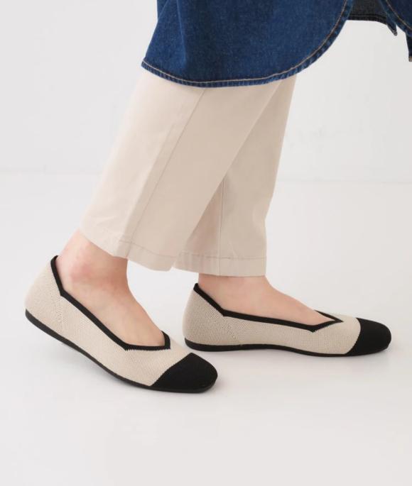 洗えてサラサラニットパンプス