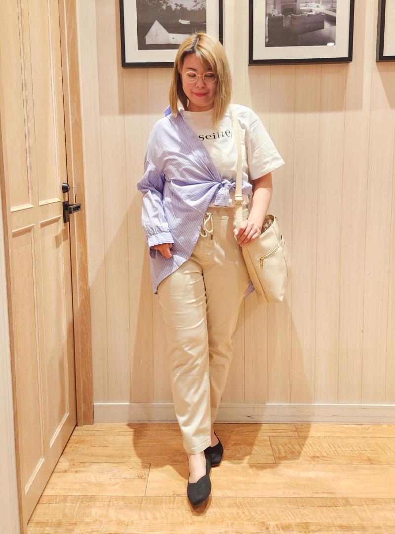 春から夏まで! ワンショル風大人カジュアルコーデ