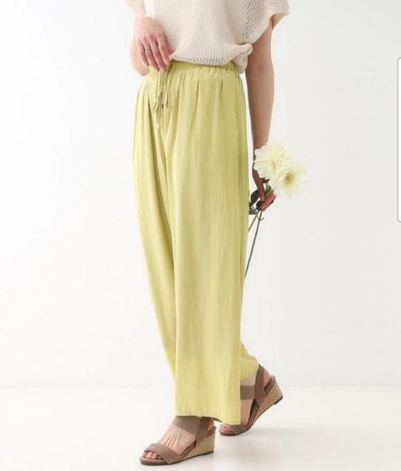 マットサテンワイドパンツ